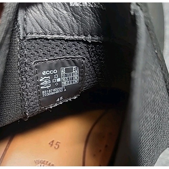 ECCO Track 25 Hydromax Black Chelsea Boot Water Repellent EU 45 Size 11- 11.5 US - Picture 12 of 12